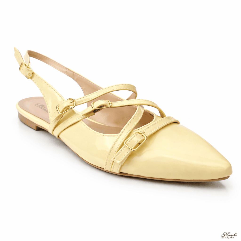 Sapatilha Slingback Numeração Especial 41 42 43 44 Amarela Sapatilha Slingback Numeração Especial 41 42 43 44 Amarela
