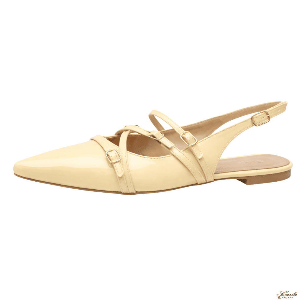 Sapatilha Slingback Numeração Especial 41 42 43 44 Amarela Sapatilha Slingback Numeração Especial 41 42 43 44 Amarela