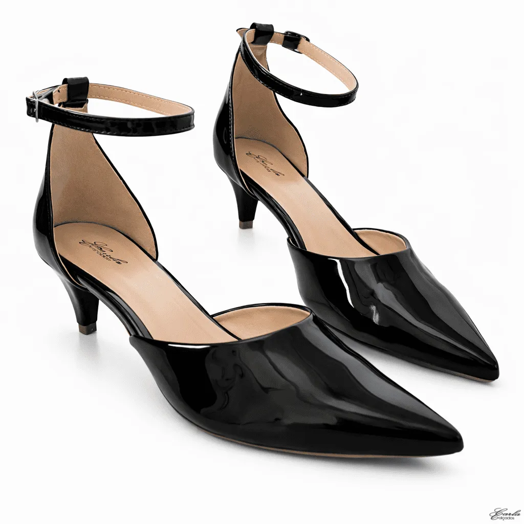 Scarpin Tamanho Especial Salto 5cm Preto 41 ao 44 Scarpin Tamanho Especial Salto 5cm Preto 41 ao 44