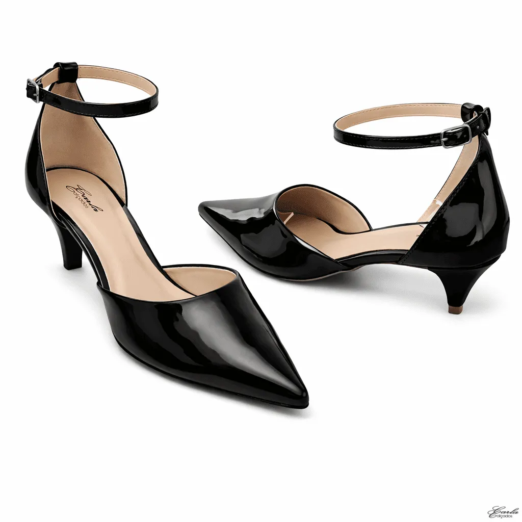 Scarpin Tamanho Especial Salto 5cm Preto 41 ao 44 Scarpin Tamanho Especial Salto 5cm Preto 41 ao 44