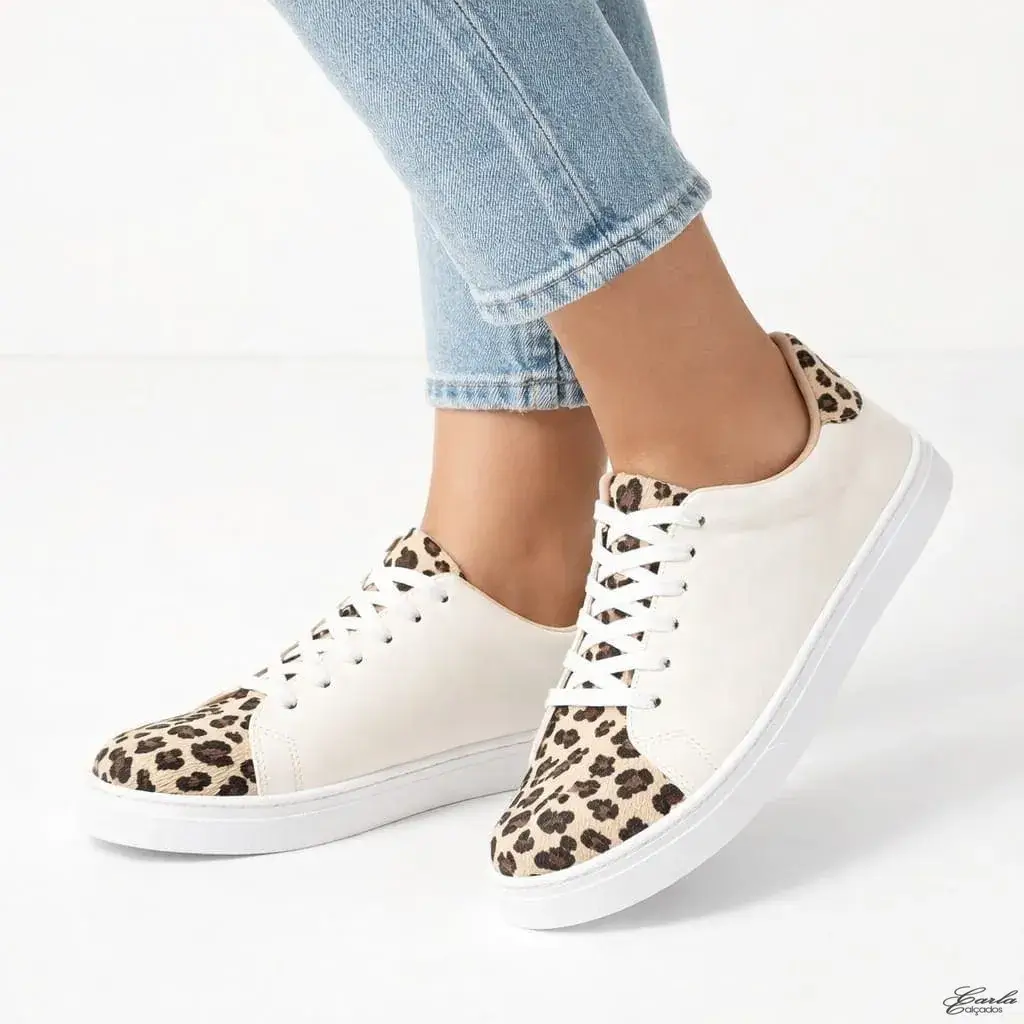 Tênis Feminino Numeração Especial 41 42 43 Animal Print Oncinha