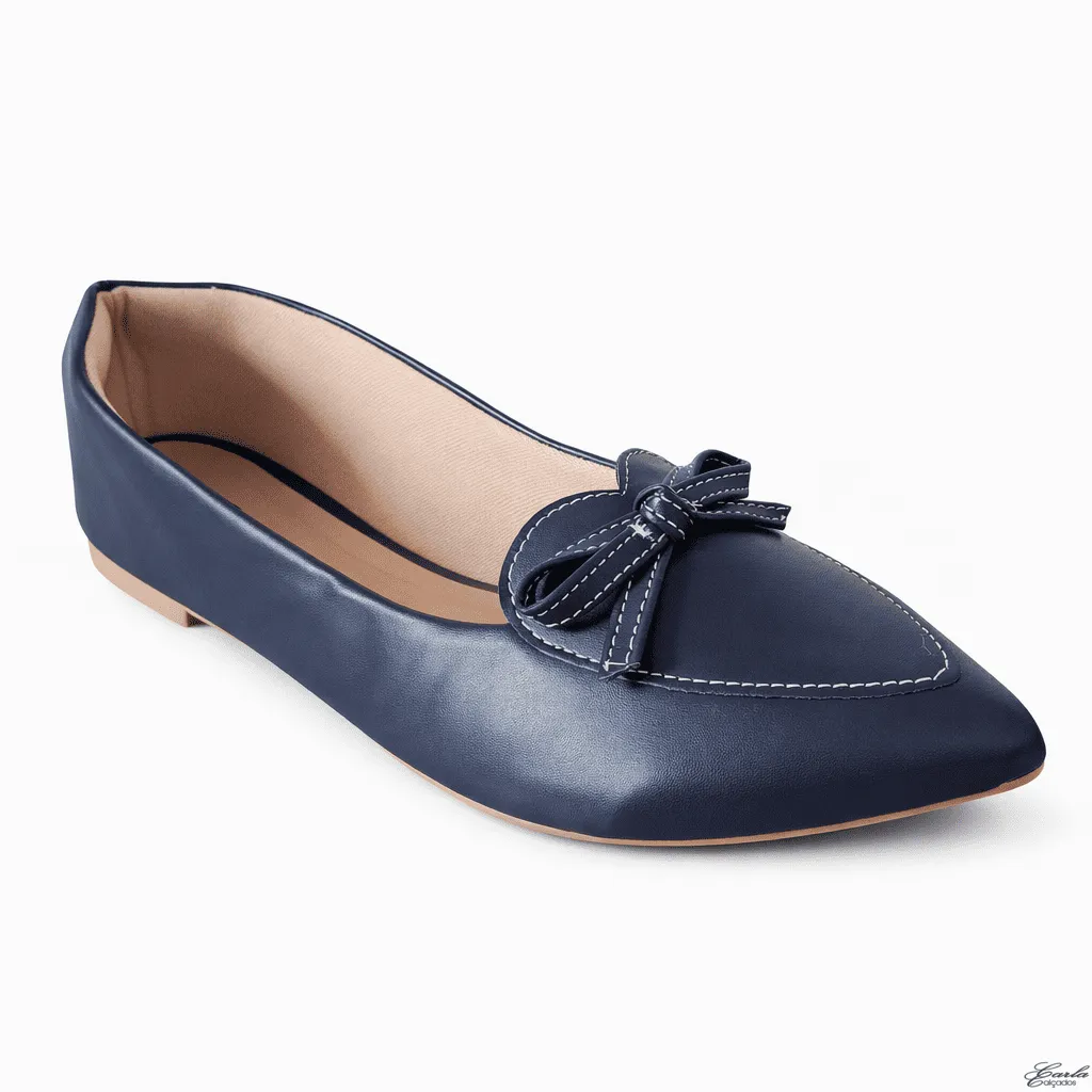 Sapatilha Numeração Especial 41 42 43 44 (111) Sapatilha Numeração Especial Coração Laço Bico Fino Marinho 41 ao 44