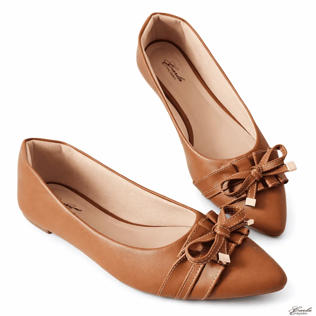 Sapatilha Numeração Especial 41 42 43 44 (63) Sapatilha Caramelo Numeração Especial Bico Fino Babadinho 41 ao 44