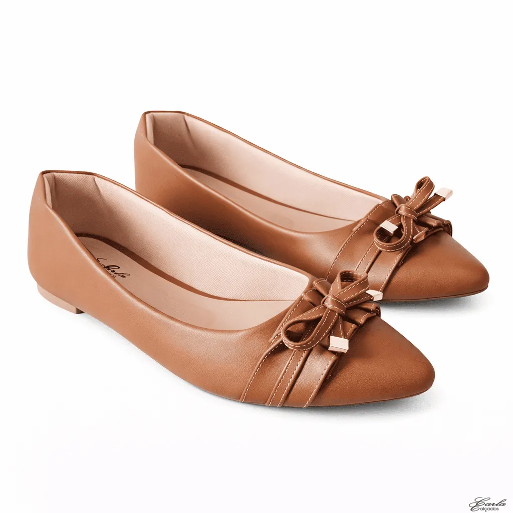 Sapatilha Numeração Especial 41 42 43 44 (64) Sapatilha Caramelo Numeração Especial Bico Fino Babadinho 41 ao 44