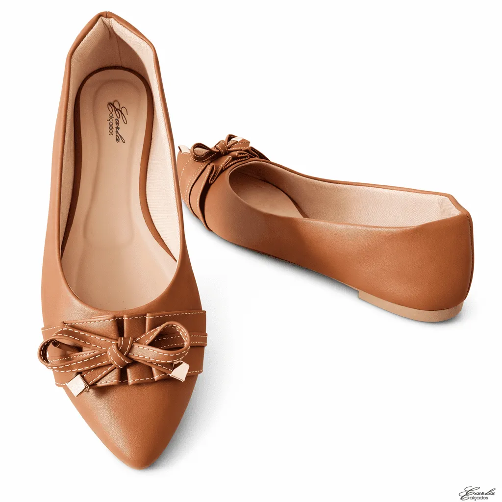 Sapatilha Numeração Especial 41 42 43 44 (65) Sapatilha Caramelo Numeração Especial Bico Fino Babadinho 41 ao 44