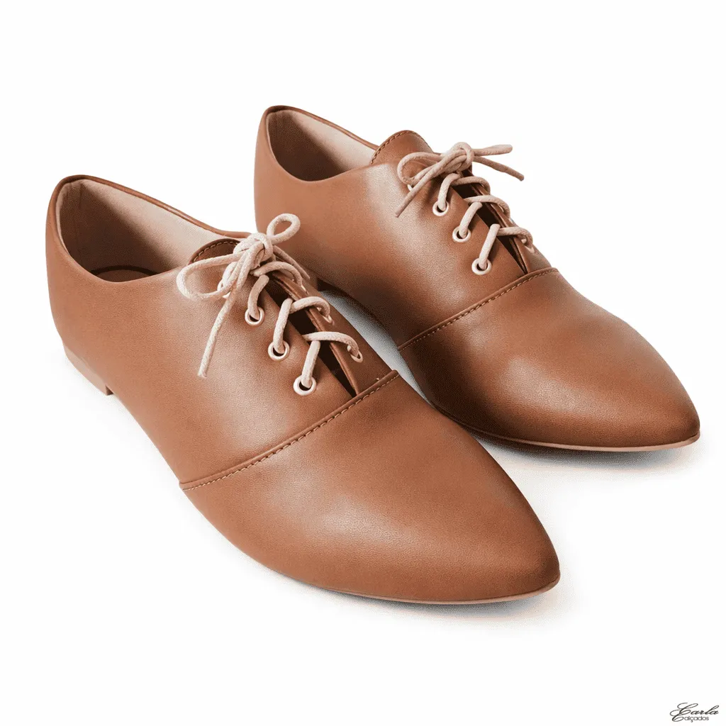 Sapatilha Numeração Especial Oxford (3) Sapatilha Oxford Caramelo Numeração Especial 41 ao 44