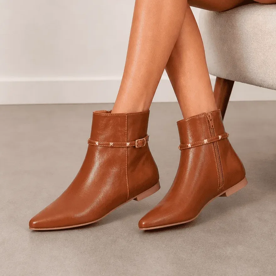Bota Feminina Tamanho Especial Caramelo 2 em 1