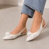 Sapatilha Slingback Numeração Especial Off White Maxi Laço 40 ao 44
